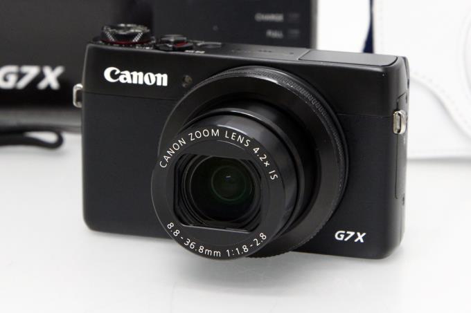 Powershot G7 X デジタルカメラ 純正レザーケース 白 付き K981 キヤノン コンパクトデジタルカメラ アールイー カメラ