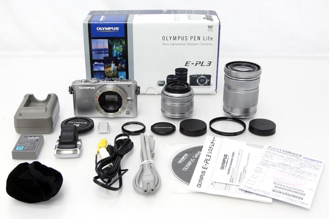 通信販売 OLYMPUS PEN Lite E-PL3ダブルズームキット シルバー