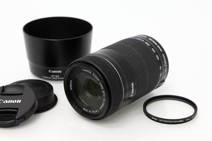 Canon EF-S55-250F4-5.6 IS STM 美品　レンズフード付Canon