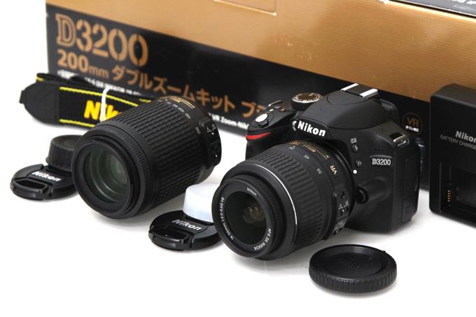 正規品新作 Nikon D3200 ダブルズームキット BLACK lMWem-m70913087713 ...
