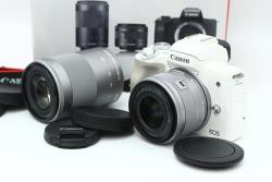 EOS Kiss M ダブルズームキット ホワイト γH1285-2Q4