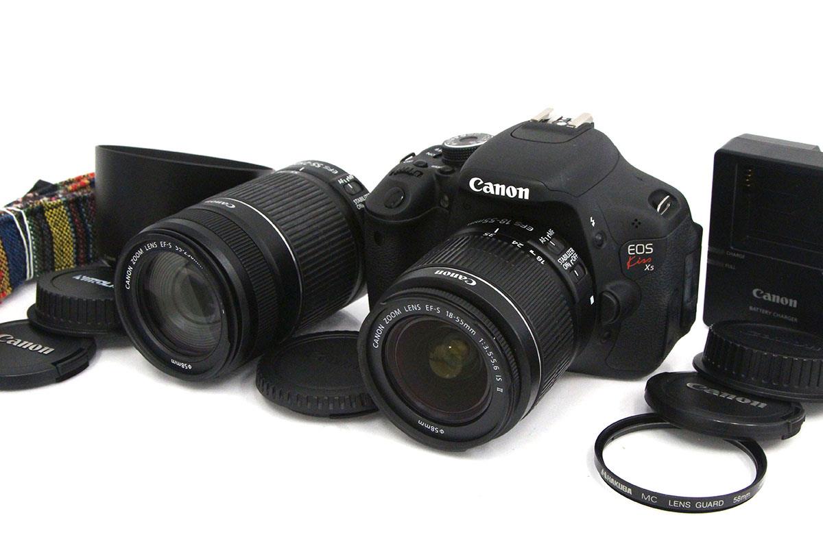 完成品 Canon EOS Kiss X5 ダブルズームキット 一眼レフカメラ | www 