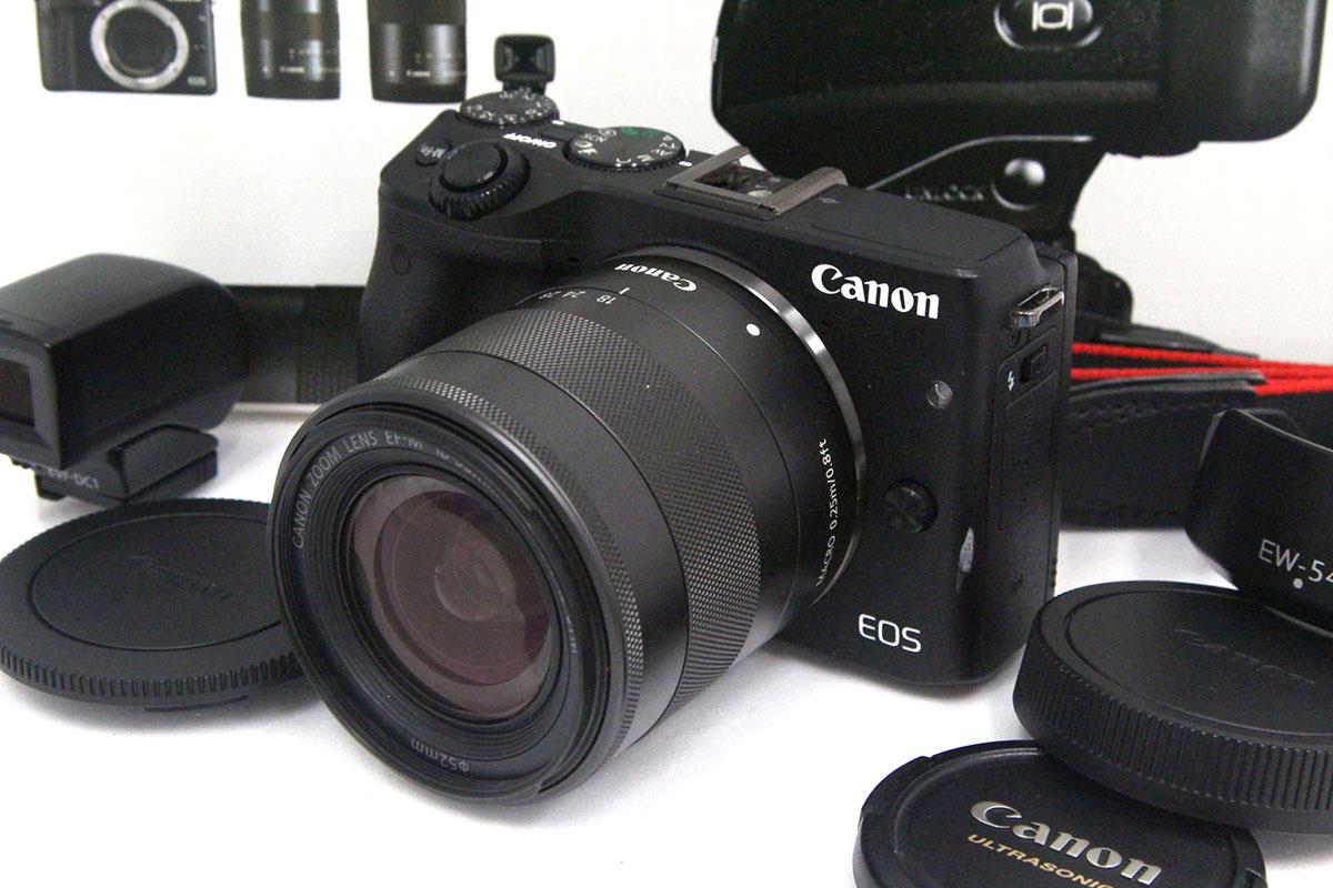 最新な 【完品】Canon EOS M3 EF-M18-55 IS レンズキット WH - カメラ