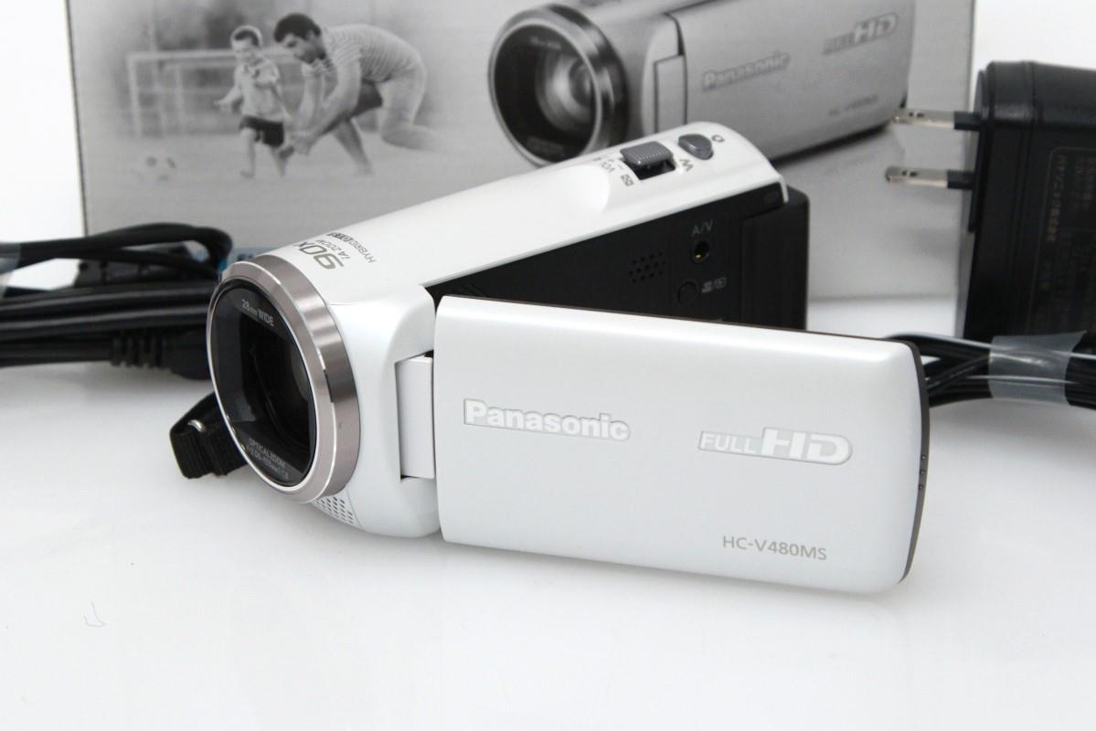 販売大阪 Panasonic デジタルハイビジョン ビデオカメラ HC-V480MS-W