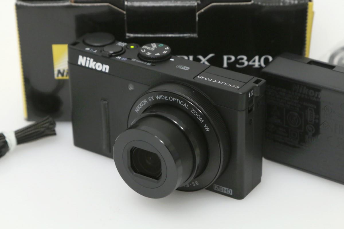 ニコン Nikon COOLPIX P340 コンパクトデジタルカメラ ブラックバッテリーが３個付属します