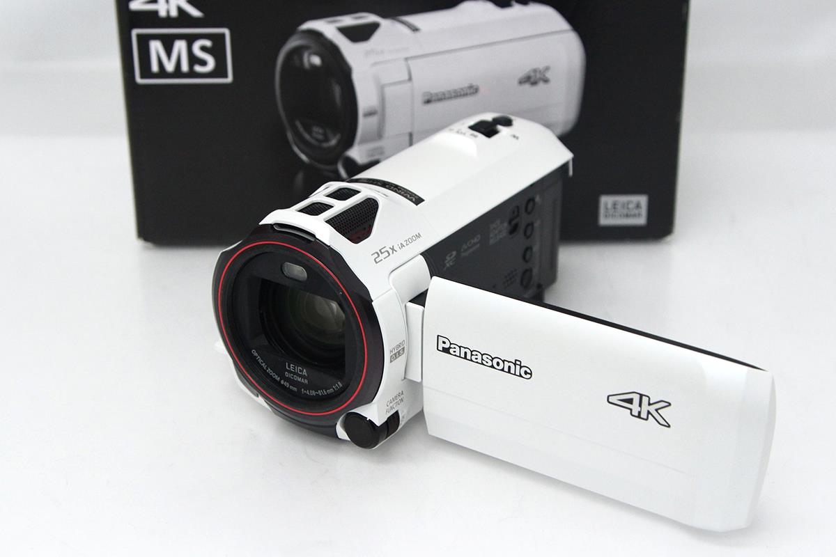 パナソニック 4K ビデオカメラHC-VX992MS-W ピュアホワイト パナソニック 4K ビデオカメラ 64GB 光学20倍ズーム ピュアホワイト HC