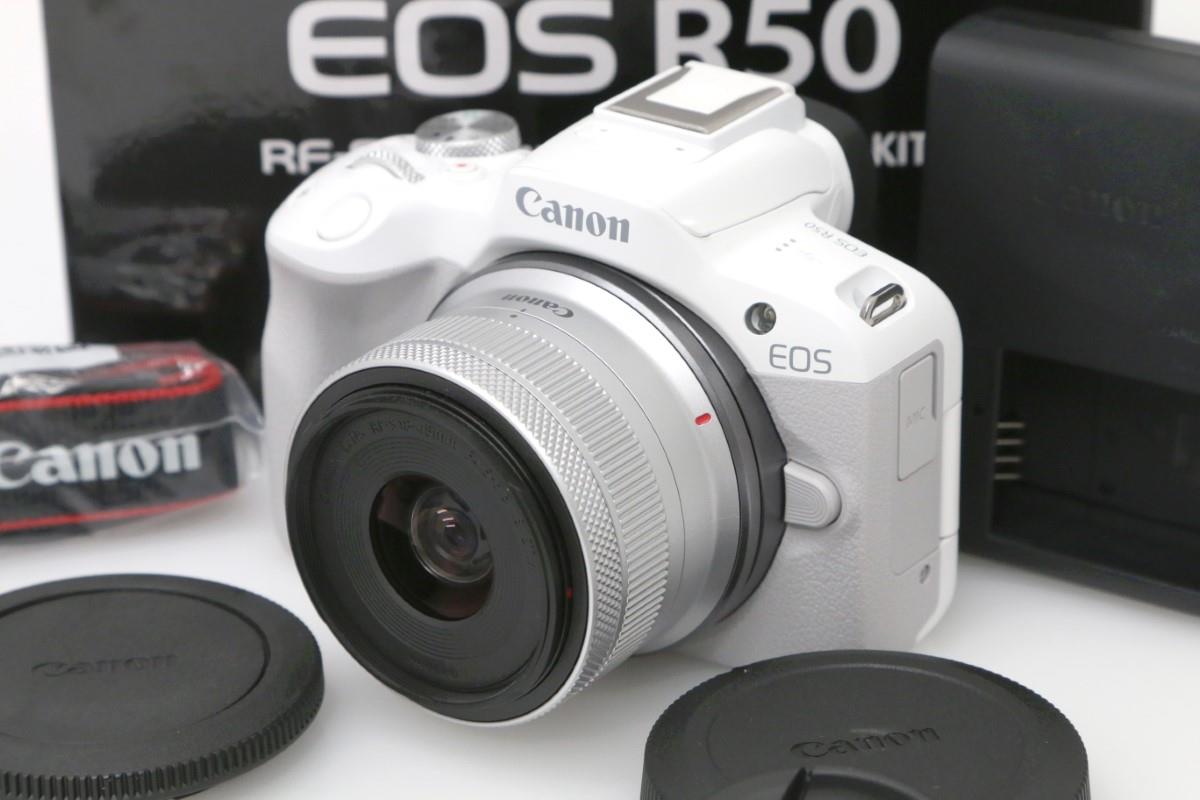 EOS R50 RF-S18-45mm IS STM レンズキット ホワイト CA01-T1512-3Y4 