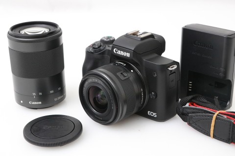 EOS Kiss M2 ダブルズームキット [ブラック] （センサー清掃済み） CA01-M5203-2Q1A
