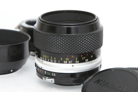 Micro-NIKKOR-P&nbsp;Auto&nbsp;55mm&nbsp;F3.5&nbsp;M2接写リング付&nbsp;非Ai&nbsp;CA01-R4928-2N2D