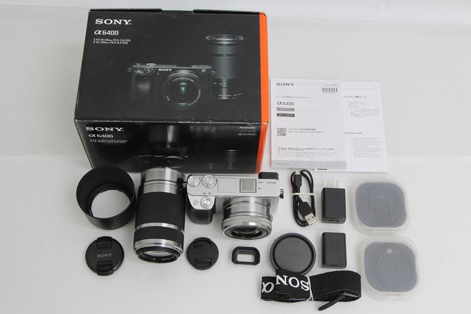 SONY a6400 ILCE-6400Y(S) ダブルズームレンズキット - デジタルカメラ