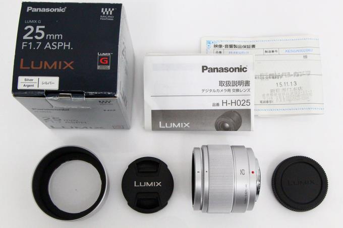 LUMIX G 25mm F1.7 ASPH. H-H025-S シルバー γA2875-2A3