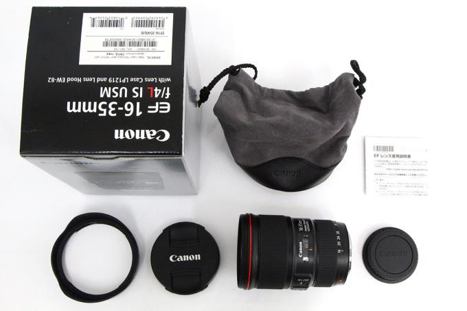 美品 Canon EF16-35mm F4L IS USM  一眼レフ レンズ