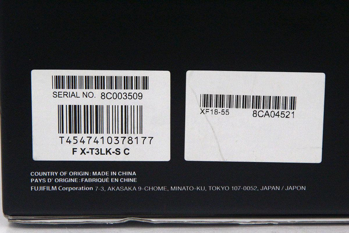 X-T3 レンズキット シルバー シャッター回数 約50回以下 γA5348