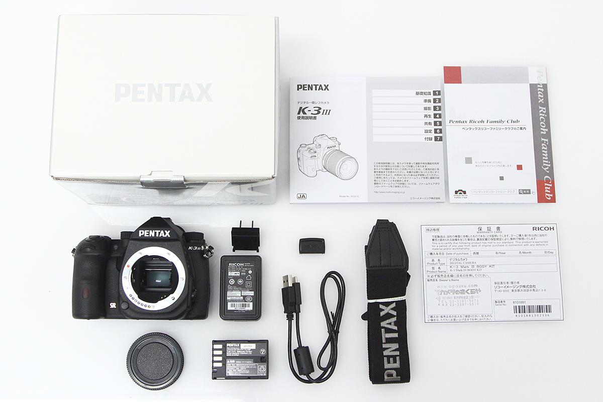 デジタル一眼レフカメラ PENTAX K-3 Mark III(Black)ボディキット K-3