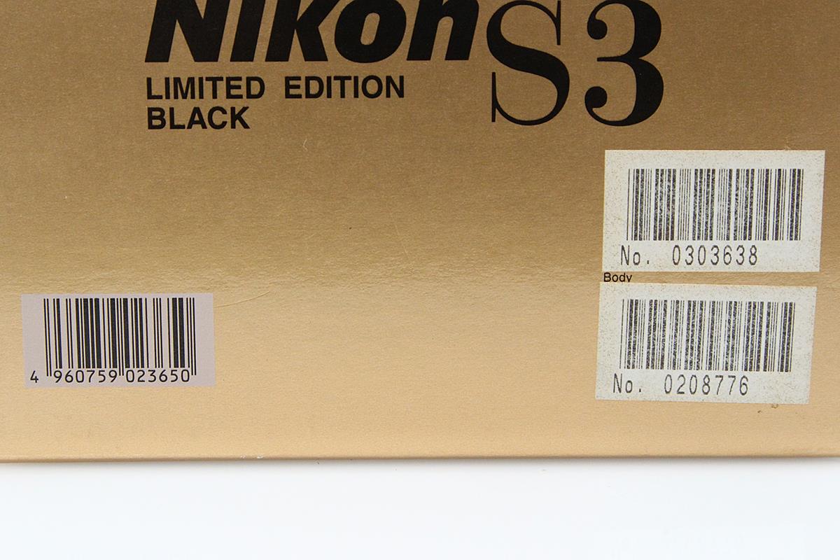 S3 Limited Edition ブラック NIKKOR-S 50mm F1.4 外箱付 γH3317-2C4