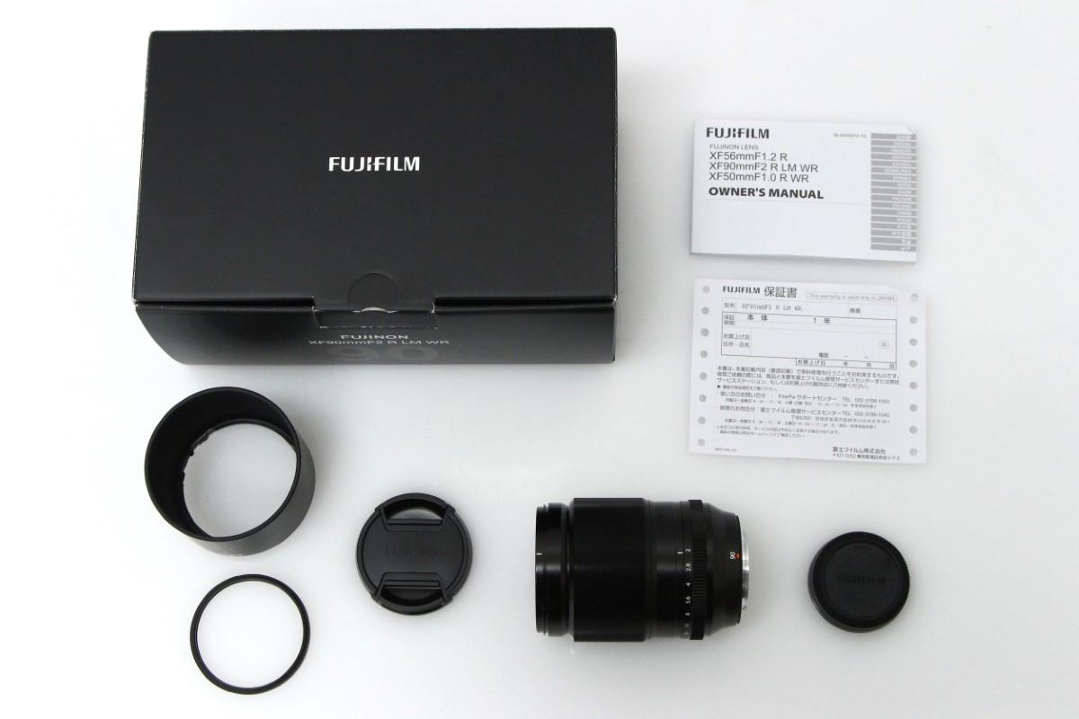 FUJIFILM 富士フイルム XF90mm F2 R LM WR フード・元箱 - レンズ(単焦点)
