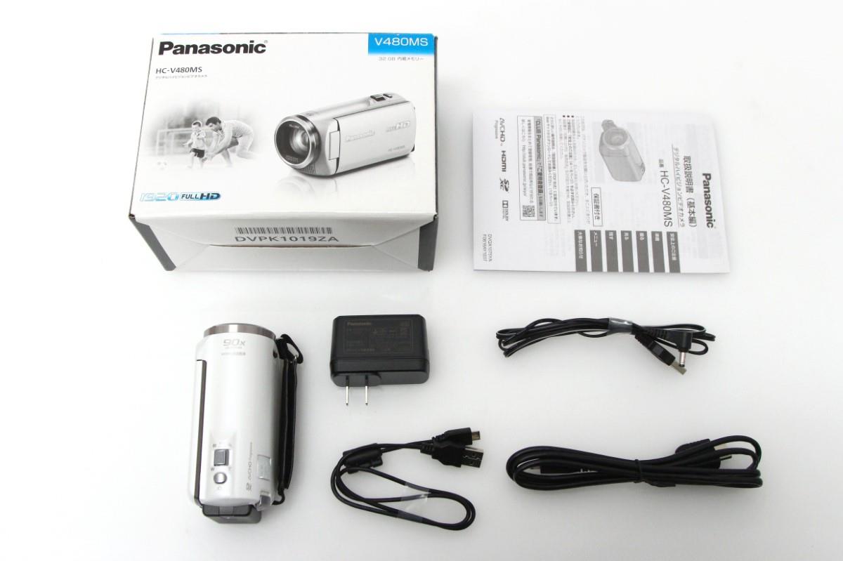 HC-V480MS デジタルハイビジョンビデオカメラ ホワイト γT361-2P3