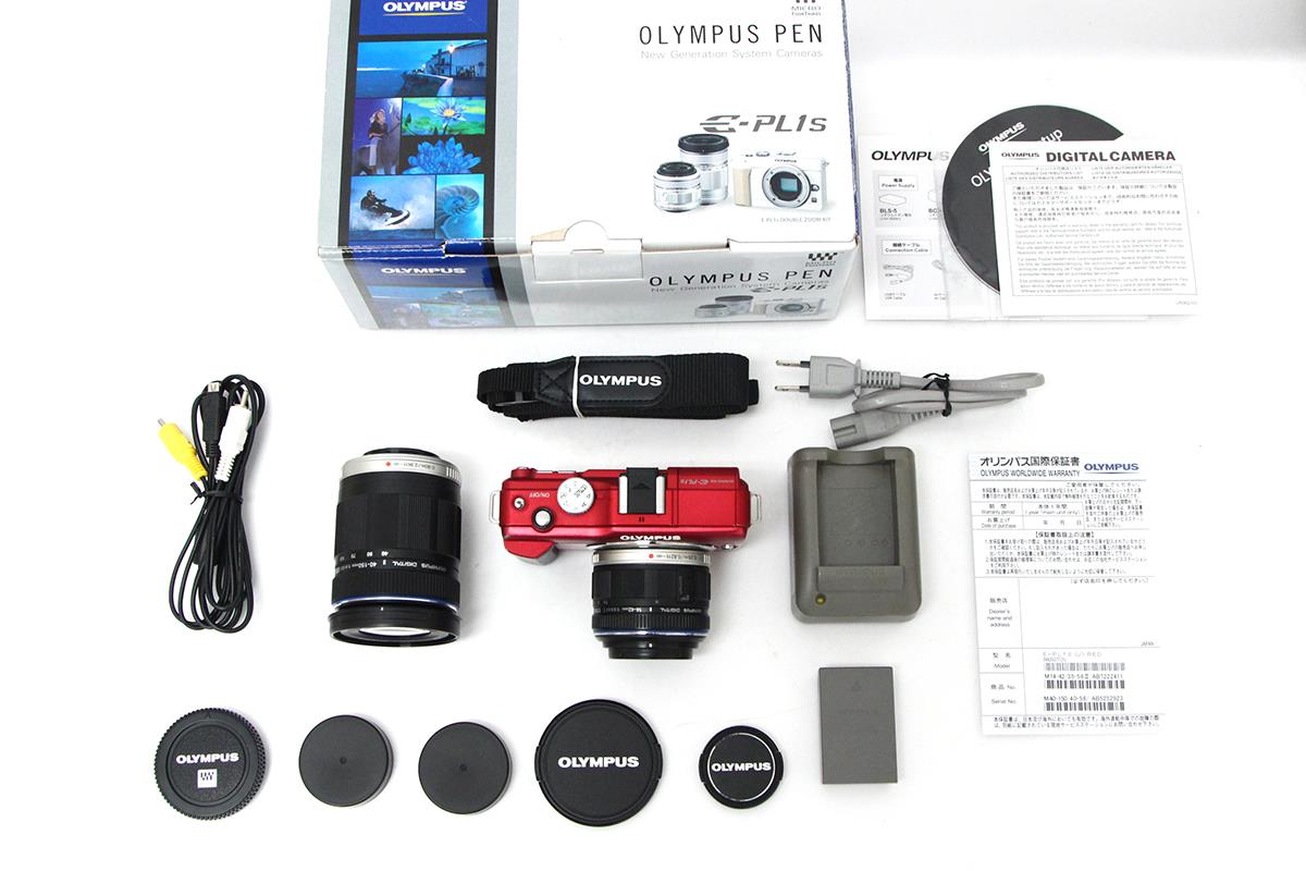 PEN Lite E-PL1s ダブルズームキット レッド CA01-M2302-3T4-ψ