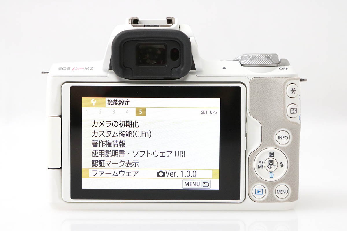 動作確認済 Canon EOS Kiss M2 ミラーレス一眼 ホワイト レンタル] CANON EOS Kiss M2 EF-M15-45 IS STM レンズキット