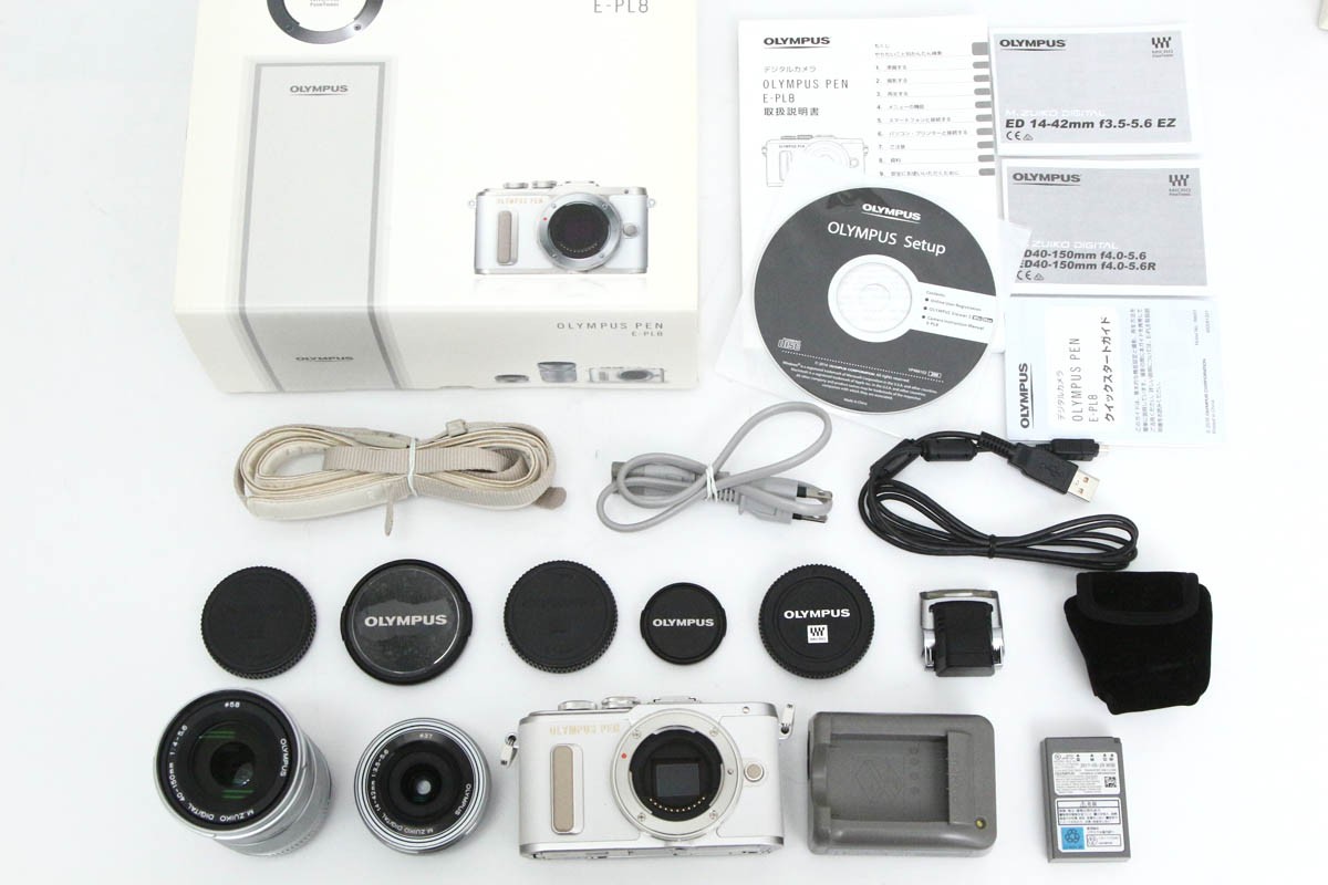 OLYMPUS PEN E-PL8 EZダブルズームキット [ホワイト]（センサー清掃